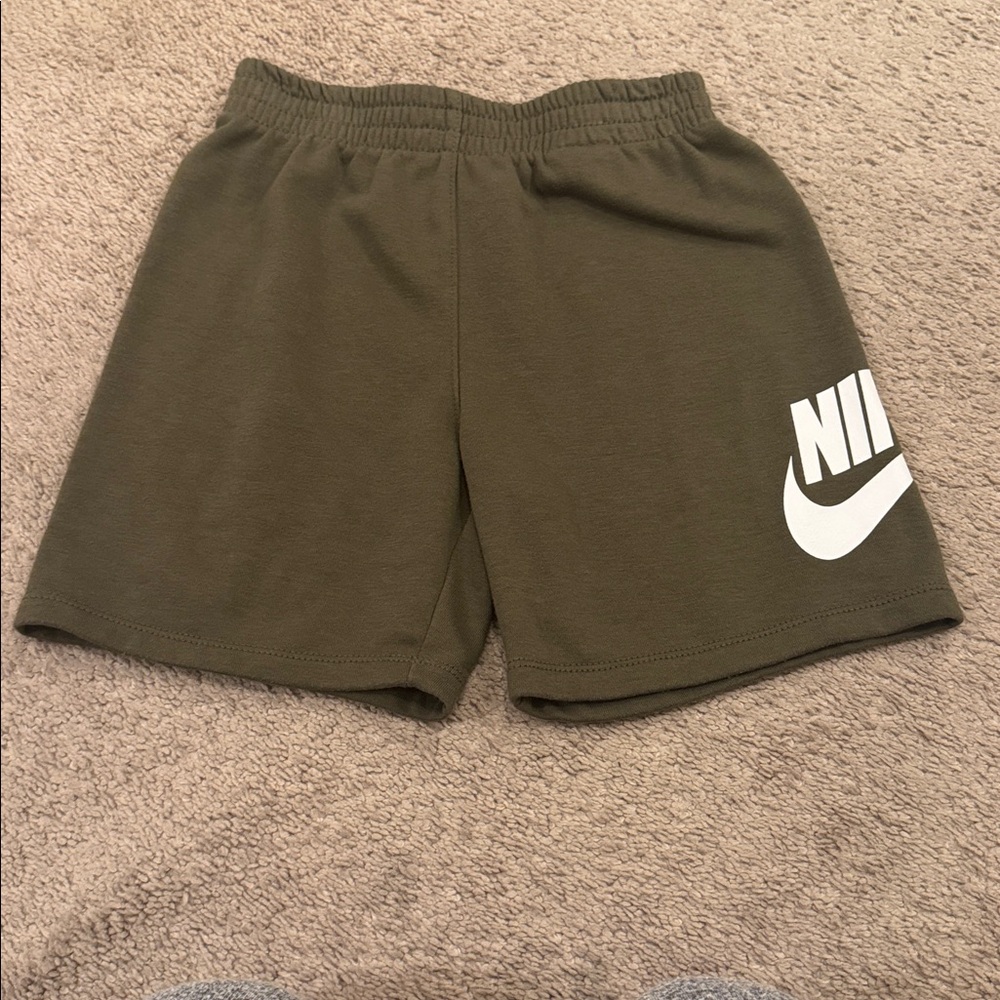 Nike Olive Green Logo Tee and Shorts Set - Picture 5 of 6